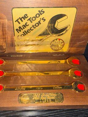 Mac Tools 24k Gold Plated Wrench Set 1986 Limited Edition 3pcs (130)